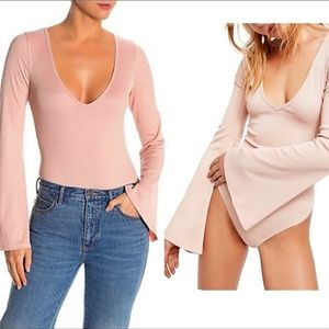 19. Free people bodysuit pink CHarli